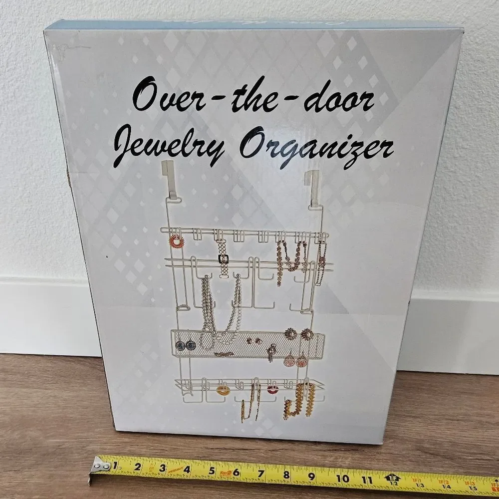 Over-the-Door Jewelry Organizer in White